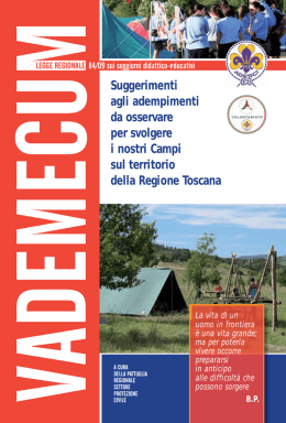 Suggerimenti agli adempimenti da osservare per