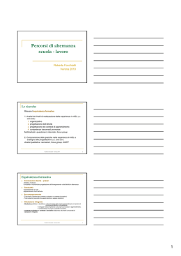 Percorsi di alternanza scuola