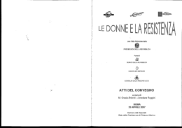 Atti del Convegno su le Donne e la Resistenza Roma 23 aprile