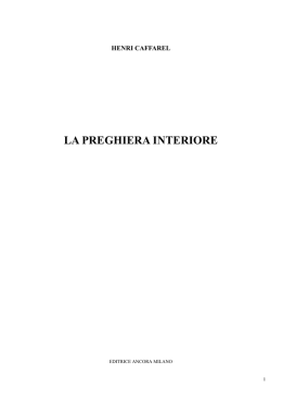 la preghiera interiore
