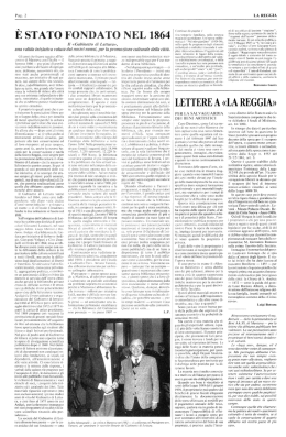 Il gabinetto di lettura &egrave; stato fondato nel 1864 Lettere a La Reggia