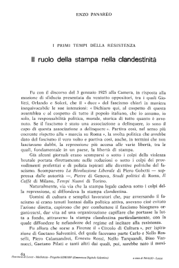 II ruolo della stampa nella clandestinit&agrave;