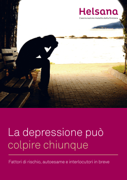 La depressione può colpire chiunque