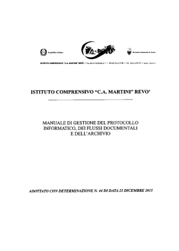 MANUALE DI GESTIONE Pi.Tre