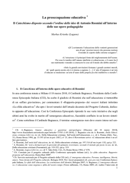 La preoccupazione educativa