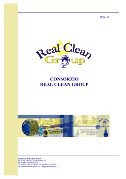 Brochure - Consorzio Real Clean Group