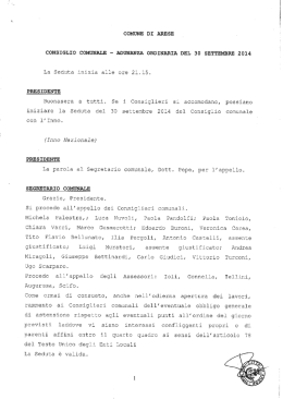 Trascrizione verbale seduta CC. del 30.09.2014 ore 21.15