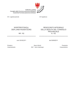 Wortprotokoll - S&uuml;dtiroler Landtag