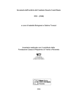 Fondo Comitato Ossario Castel Dante ( 388 kb)