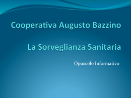 Opuscolo Informativo - Cooperativa Augusto Bazzino