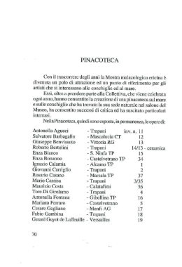 Pinacoteca Gli opuscoli Il museo malacologico di