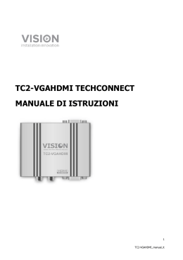 tc2-vgahdmi techconnect manuale di istruzioni