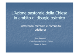 L`Azione pastorale della Chiesa in ambito di