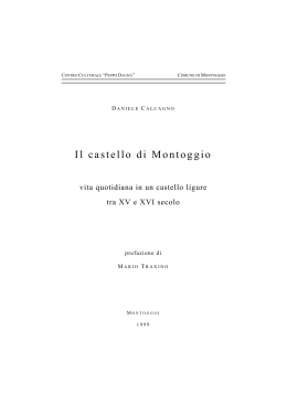 Il castello di Montoggio - Istituto di Studi sui Conti di Lavagna