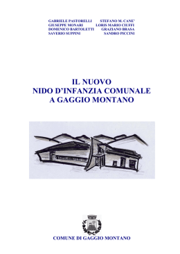 il nuovo nido d`infanzia comunale a gaggio montano