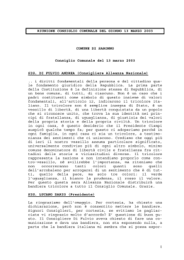 verbale consiglio comunale del giorno 13.03.2003