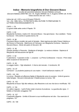 Indice - Memorie biografiche di Don Giovanni Bosco