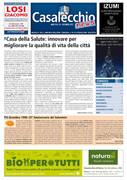 Leggi Casalecchio News di dicembre