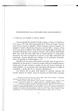 Introduzione alla ristampa del Ragionamento di Biagio Ferrante