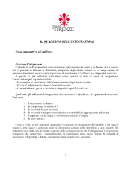 Il Quaderno dell`Integrazione - Portale educazione