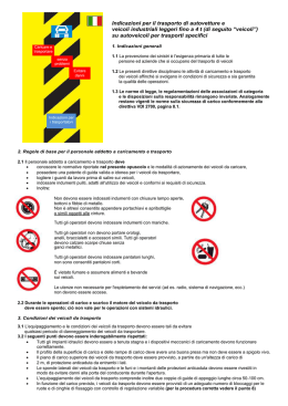 Indicazioni per il trasporto di autovetture e veicoli industriali