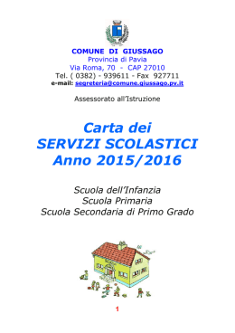 Carta dei servizi - Comune di Giussago