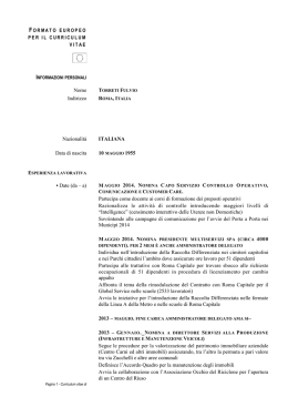 cv torreti - Roma Multiservizi Spa