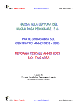 La Guida per la corretta lettura del ruolo paga del