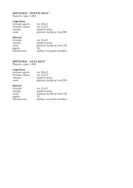 opuscolo &ldquo;eventi 2013&rdquo;