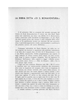 la bibbia detta &laquo;di s. bonaventura