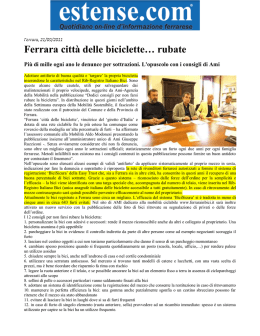 Ferrara città delle biciclette… rubate