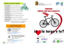 Campagna contro i furti delle biciclette