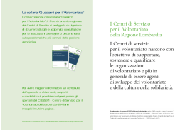 Assicurare il volontariato