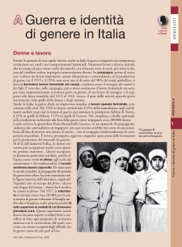 Guerra e identità di genere in Italia