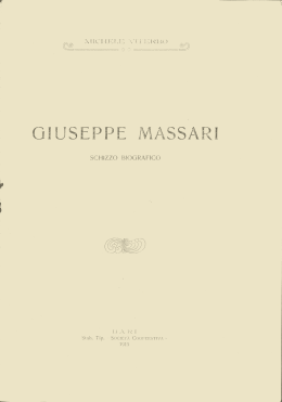 Michele Viterbo, Giuseppe Massari. Schizzo biografico, Bari, Stab