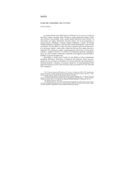 Scrivere &laquo;Memorie&raquo; del futuro