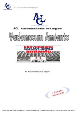 Vademecum Amianto - Associazione dei Comuni del Lodigiano