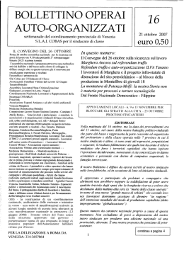 bollettino operai auto-organizzati