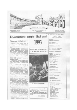 L`Associazione compie dieci anni