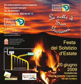 solstizio copertina 09 - Parco Regionale dei Castelli Romani