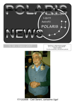 N. 34 - Marzo 2007 - Associazione Ligure Astrofili POLARIS