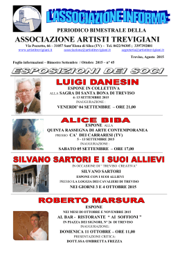 Settembre - Ottobre - Associazione Artisti Trevigiani