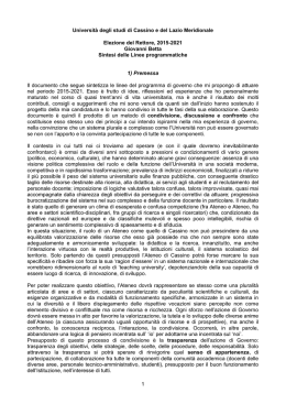 Linee programmatiche - Universit&agrave; degli Studi di Cassino