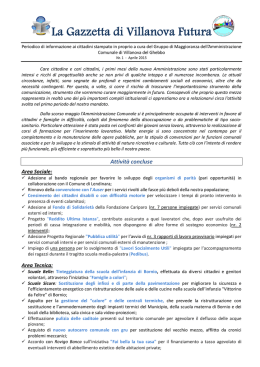 La Gazzetta di Villanova Futura - Comune di Villanova del Ghebbo