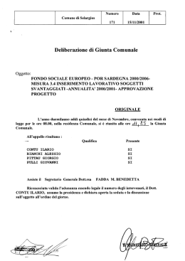 Deliberazione di Giunta Comunale