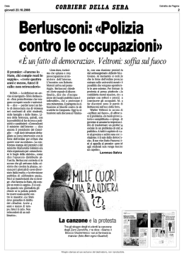 Berlusconi: Polizia contro le occupazioni