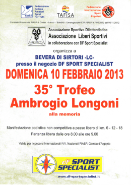 volantino - GSD VTV Abbiategrasso