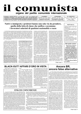 Materiali per il bilancio delle crisi di partito