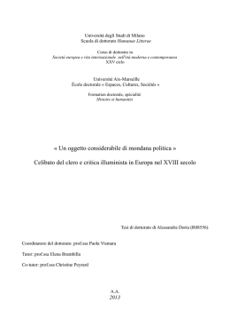 Un oggetto considerabile di mondana politica &raquo; Celibato