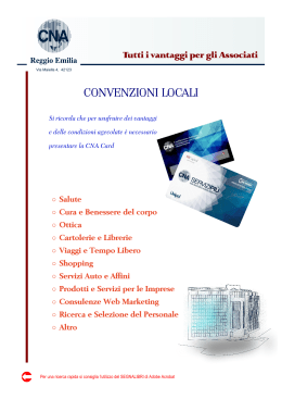 convenzioni locali - CNA Reggio Emilia